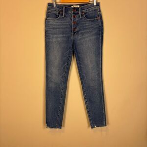 Madewell 10" High Rise Skinny Jeans with Button Fly 28